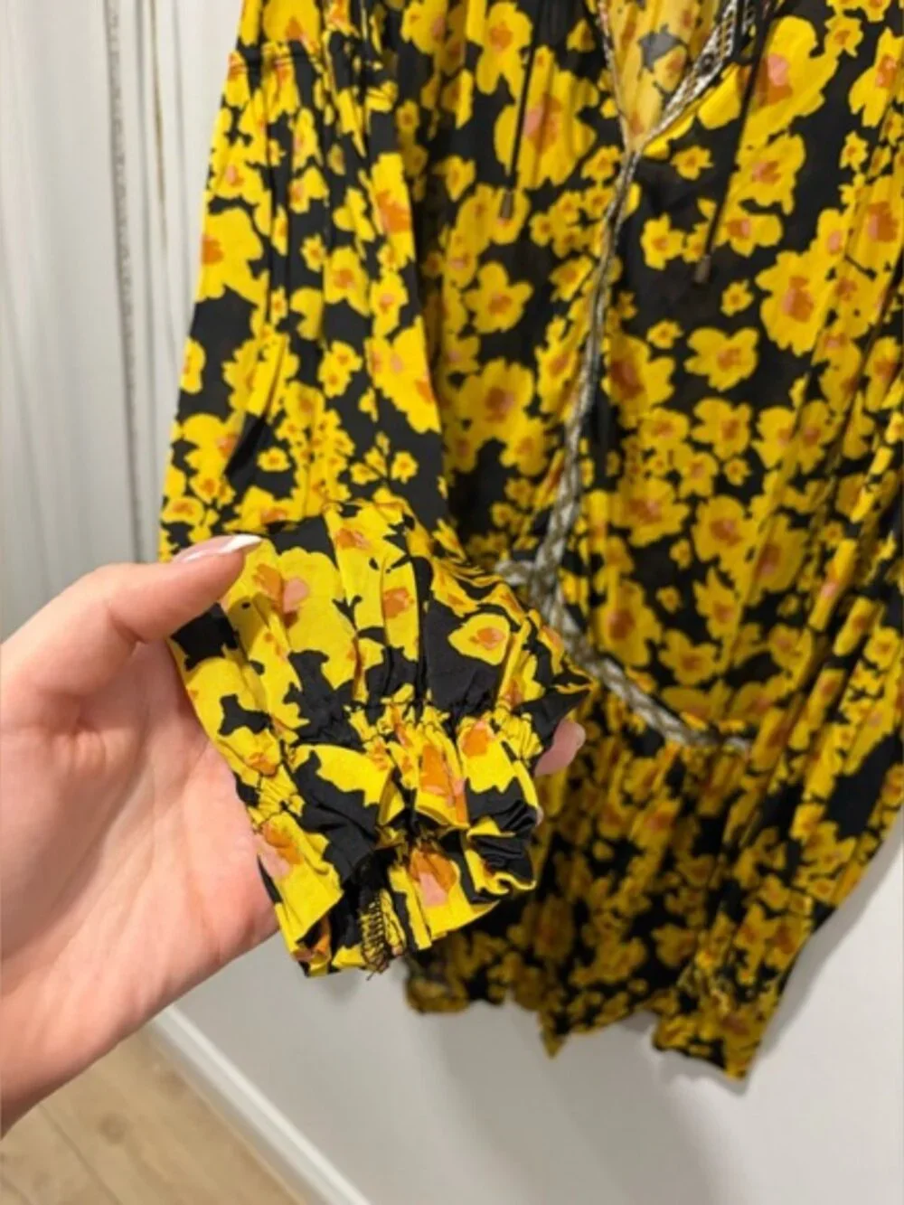 Free People Love Letter Floral Tunic Top or Mini Dress Size Small – Boho Chic - Picture 3 of 11